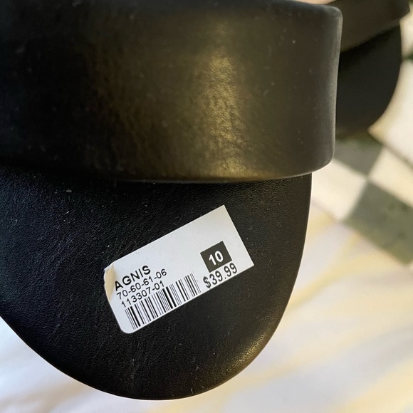 Sandal noir petit talon jamais porté taille 10 - Picture 5 of 6